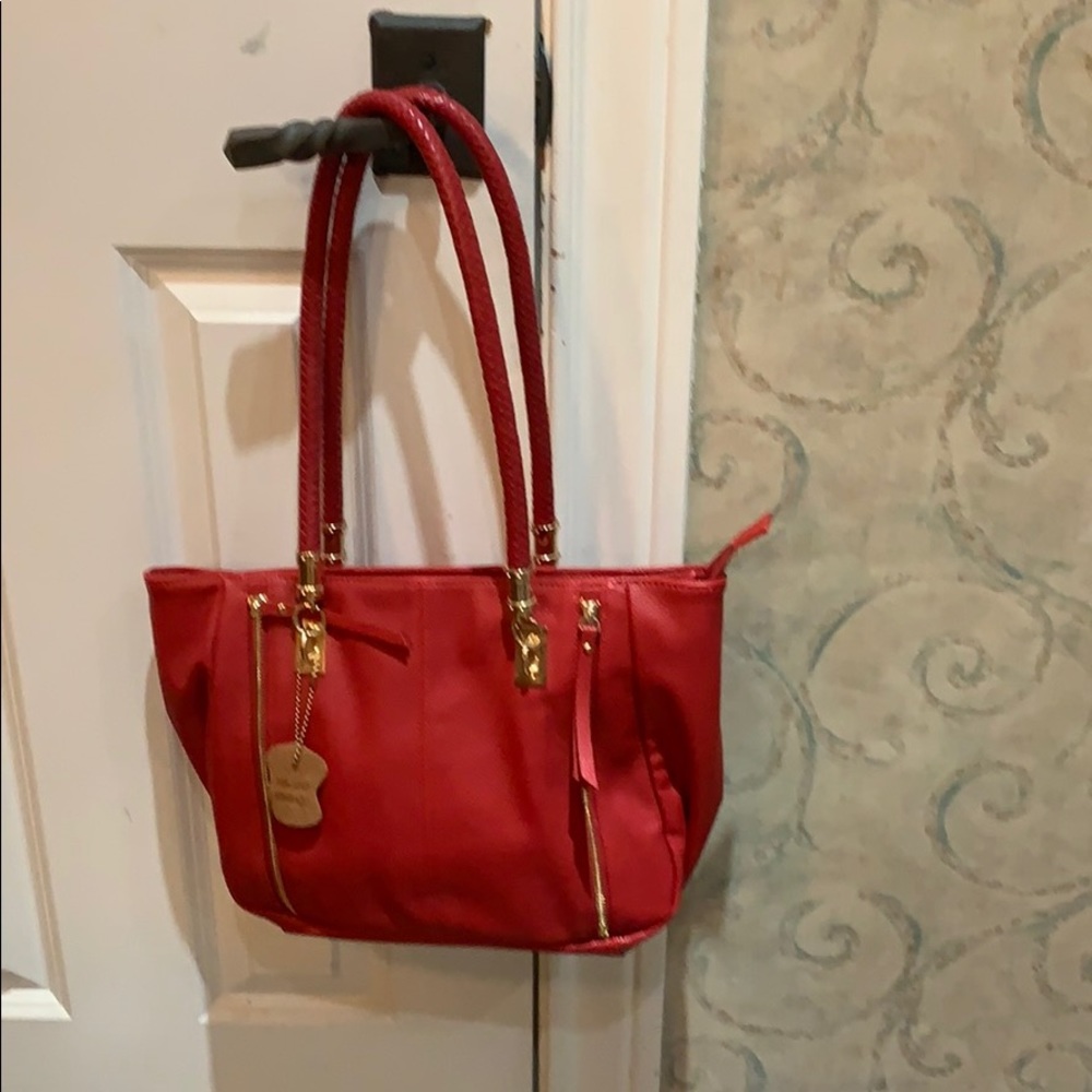 Never used red genuine leather purse!